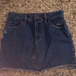 Roxy Denim Mini Skirt - Classic Dark Blue